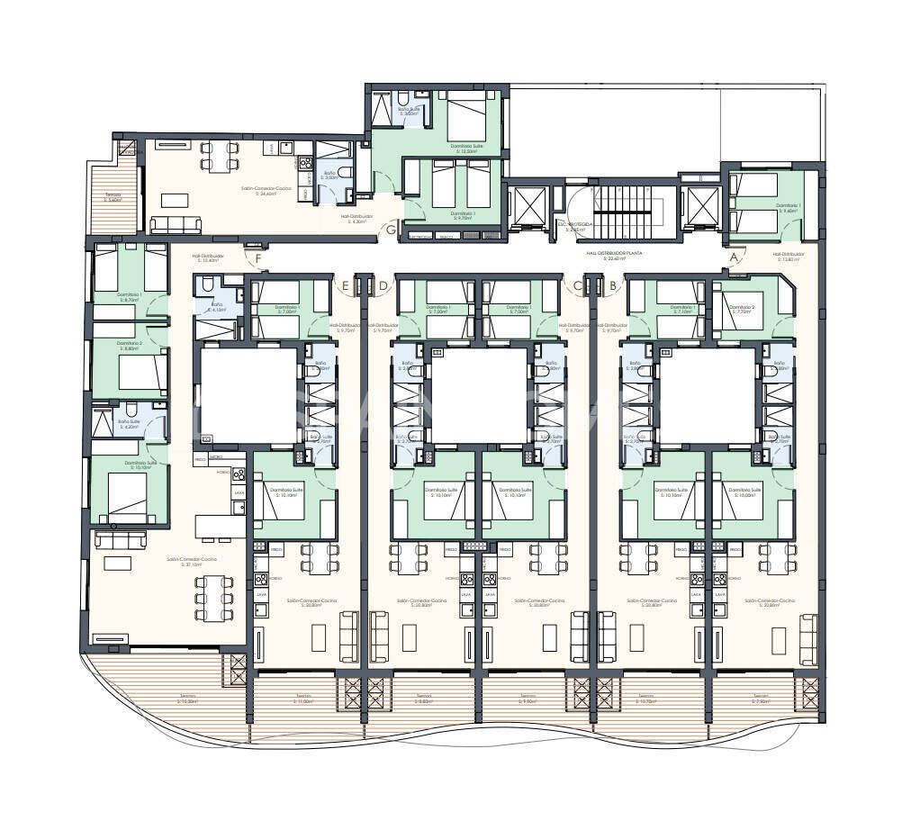 Dzīvoklis Torrevieja, Alicante, Spānijā 2 istabas, 57 m2 Nr. 121208