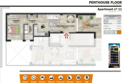 Penthouse Torrevieja, Alicante, Hiszpania 1 sypialnia, 75 mkw. nr 128572 – zdjęcie 24