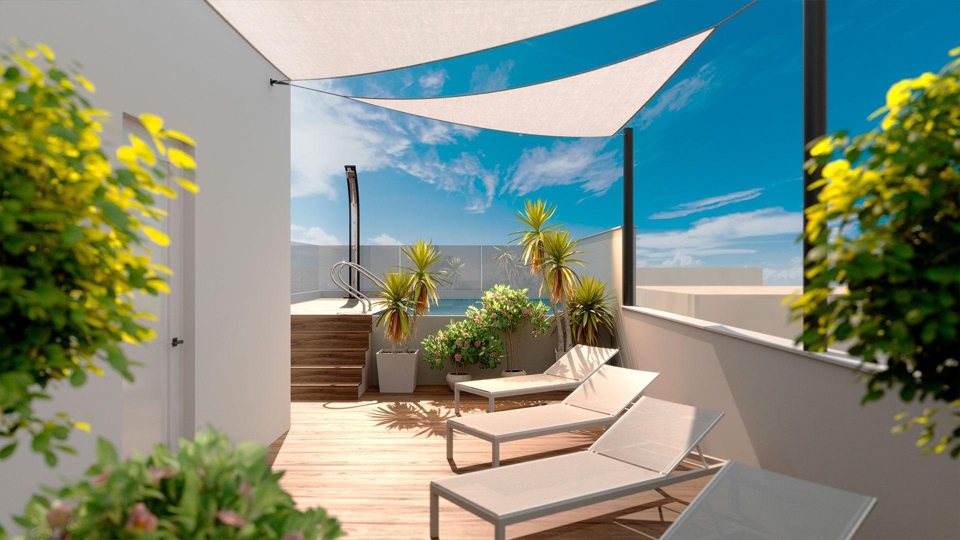 Ático en Torrevieja, Alicante, España 1 dormitorio, 75 m2 No. 128572