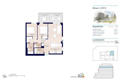 Penthouse w Villajoyosa, Alicante, Hiszpania 3 sypialnie, 130 mkw. nr 121002 – zdjęcie 16