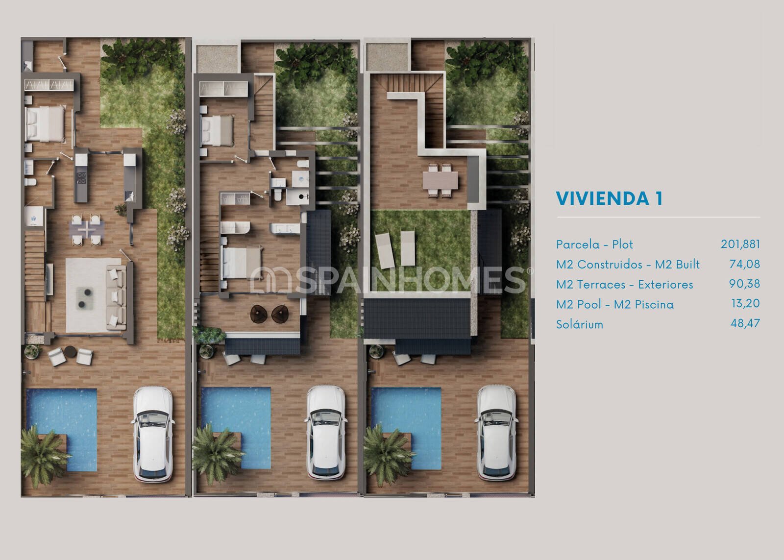 Villa i San Pedro del Pinatar, Murcia, Spanien 3 sovrum, 174 kvm. Nr. 120921