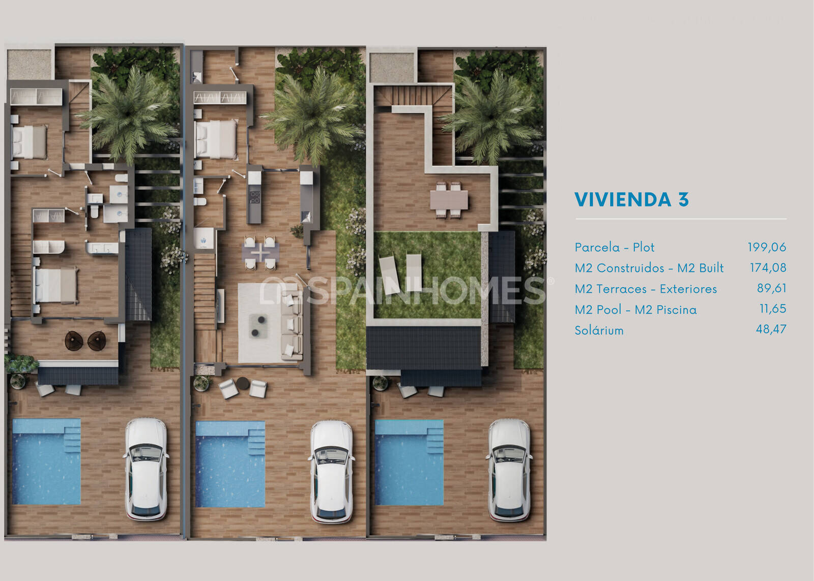 Villa i San Pedro del Pinatar, Murcia, Spanien 3 sovrum, 174 kvm. Nr. 120921