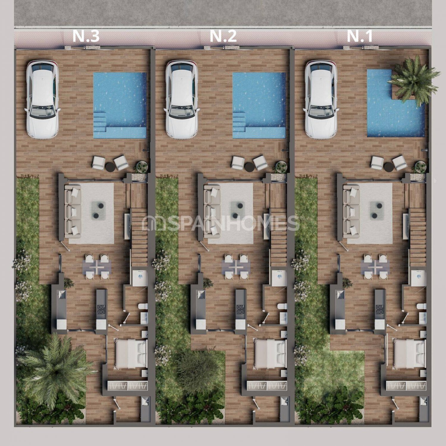 Villa i San Pedro del Pinatar, Murcia, Spanien 3 sovrum, 174 kvm. Nr. 120921