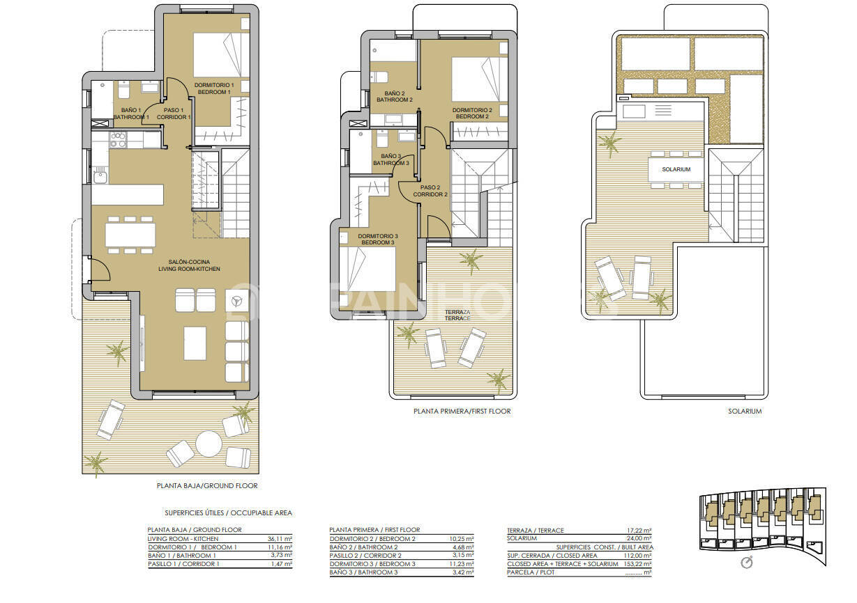 Villa Pilar de la Horadada, Alicante, Spānijā 3 istabas, 111 m2 Nr. 120773