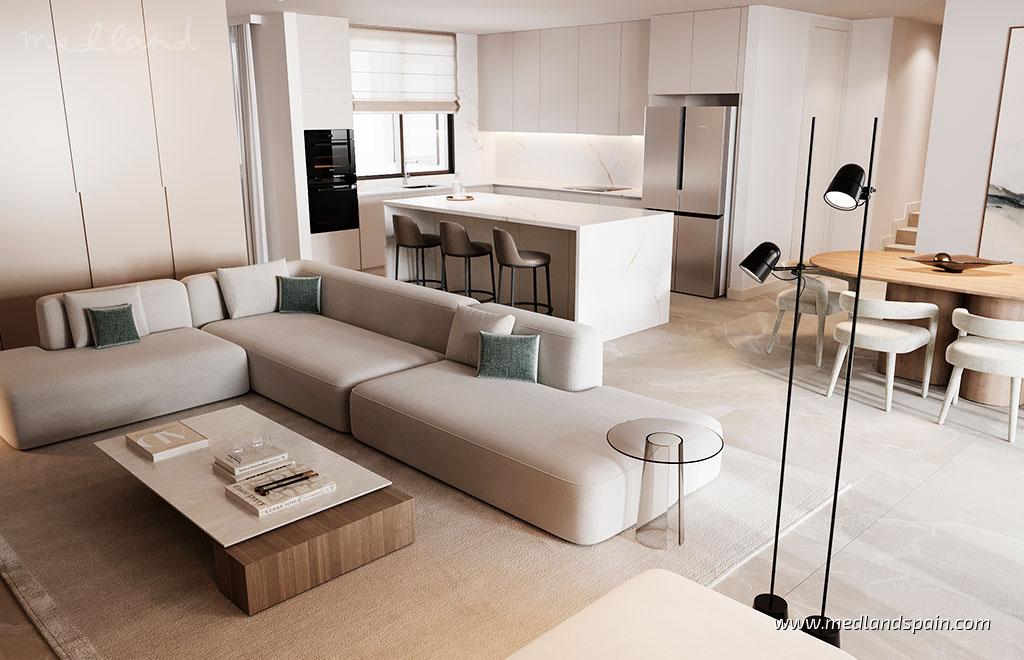 Appartamento a Estepona, Malaga, Spagna 3 camere da letto, 144 mq. N° 129918