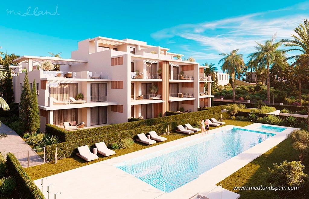 Appartamento a Estepona, Malaga, Spagna 3 camere da letto, 144 mq. N° 129918