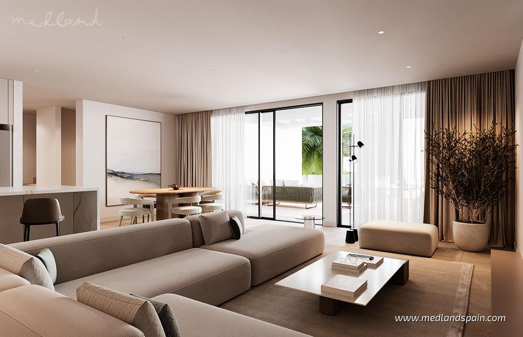 Appartamento a Estepona, Malaga, Spagna 3 camere da letto, 144 mq. N° 129918