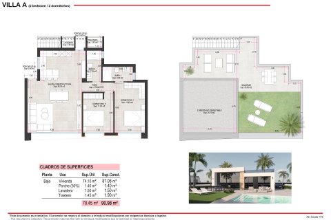 Villa till salu Alhama de Murcia, Murcia, Spanien 2 sovrum, 90 kvm. Nr. 130552 - foto 3