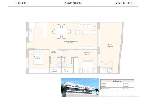 Huoneisto myytävänä Finestrat, Alicante, Espanja, 2 makuuhuonetta, 100 m2 No. 131258 - kuva 19