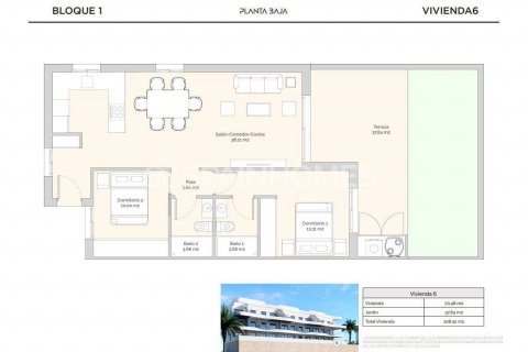 Huoneisto myytävänä Finestrat, Alicante, Espanja, 2 makuuhuonetta, 100 m2 No. 131258 - kuva 15