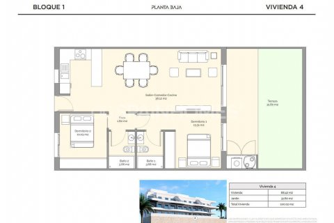 Huoneisto myytävänä Finestrat, Alicante, Espanja, 2 makuuhuonetta, 100 m2 No. 131258 - kuva 13