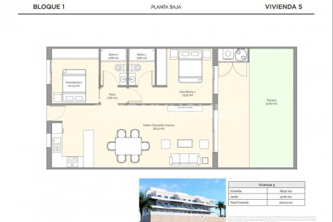 Huoneisto myytävänä Finestrat, Alicante, Espanja, 2 makuuhuonetta, 100 m2 No. 131258 - kuva 14
