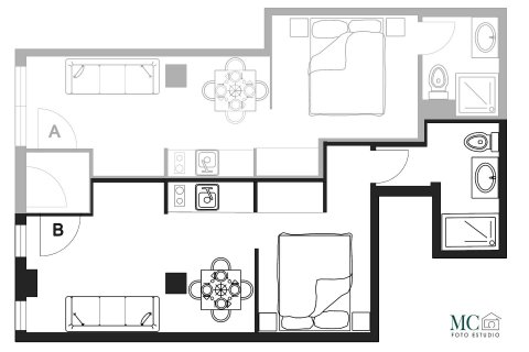 Продажа квартиры в Мадрид, Испания 2 спальни, 60м2 №120055 - фото 24