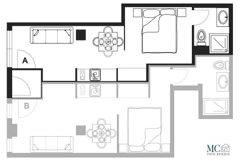 Продажа квартиры в Мадрид, Испания 2 спальни, 60м2 №120055 - фото 13