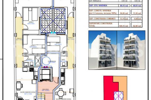 Продажа квартиры в Торревьеха, Аликанте, Испания 3 спальни, 85м2 №120724 - фото 12