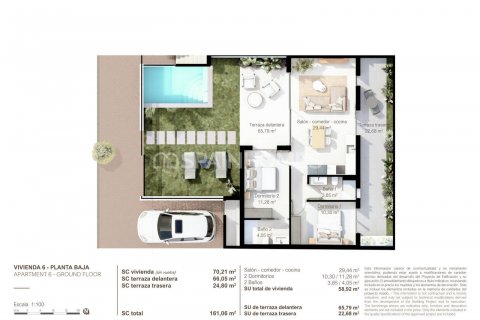 Продажа квартиры Сан-Педро-дель-Пинатар, Мурсия, Испания 2 спальни, 70м2 №132876 - фото 24