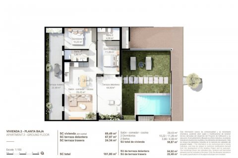 Продажа квартиры Сан-Педро-дель-Пинатар, Мурсия, Испания 2 спальни, 70м2 №132876 - фото 20