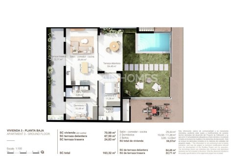Продажа квартиры в Сан-Педро-дель-Пинатар, Мурсия, Испания 2 спальни, 70м2 №132876 - фото 21