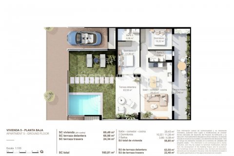 Продажа квартиры Сан-Педро-дель-Пинатар, Мурсия, Испания 2 спальни, 70м2 №132876 - фото 23