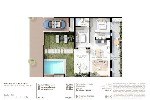 Продажа квартиры в Сан-Педро-дель-Пинатар, Мурсия, Испания 2 спальни, 70м2 №132876 - фото 23