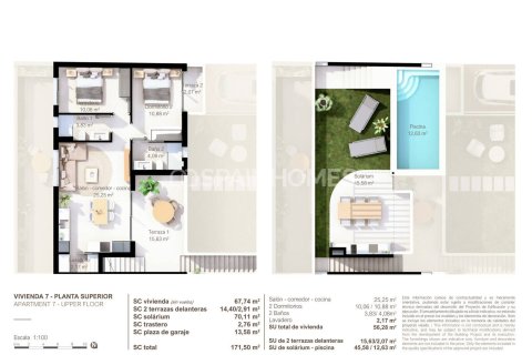 Продажа квартиры в Сан-Педро-дель-Пинатар, Мурсия, Испания 2 спальни, 70м2 №132876 - фото 25
