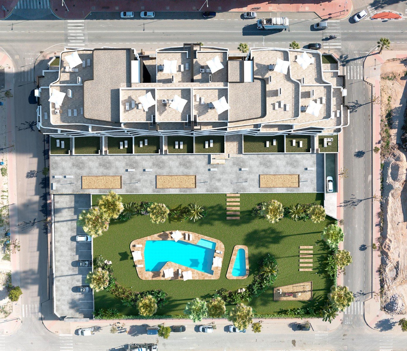 Lägenhet i San Miguel de Salinas, Alicante, Spanien 2 sovrum, 70 kvm. Nr. 128326