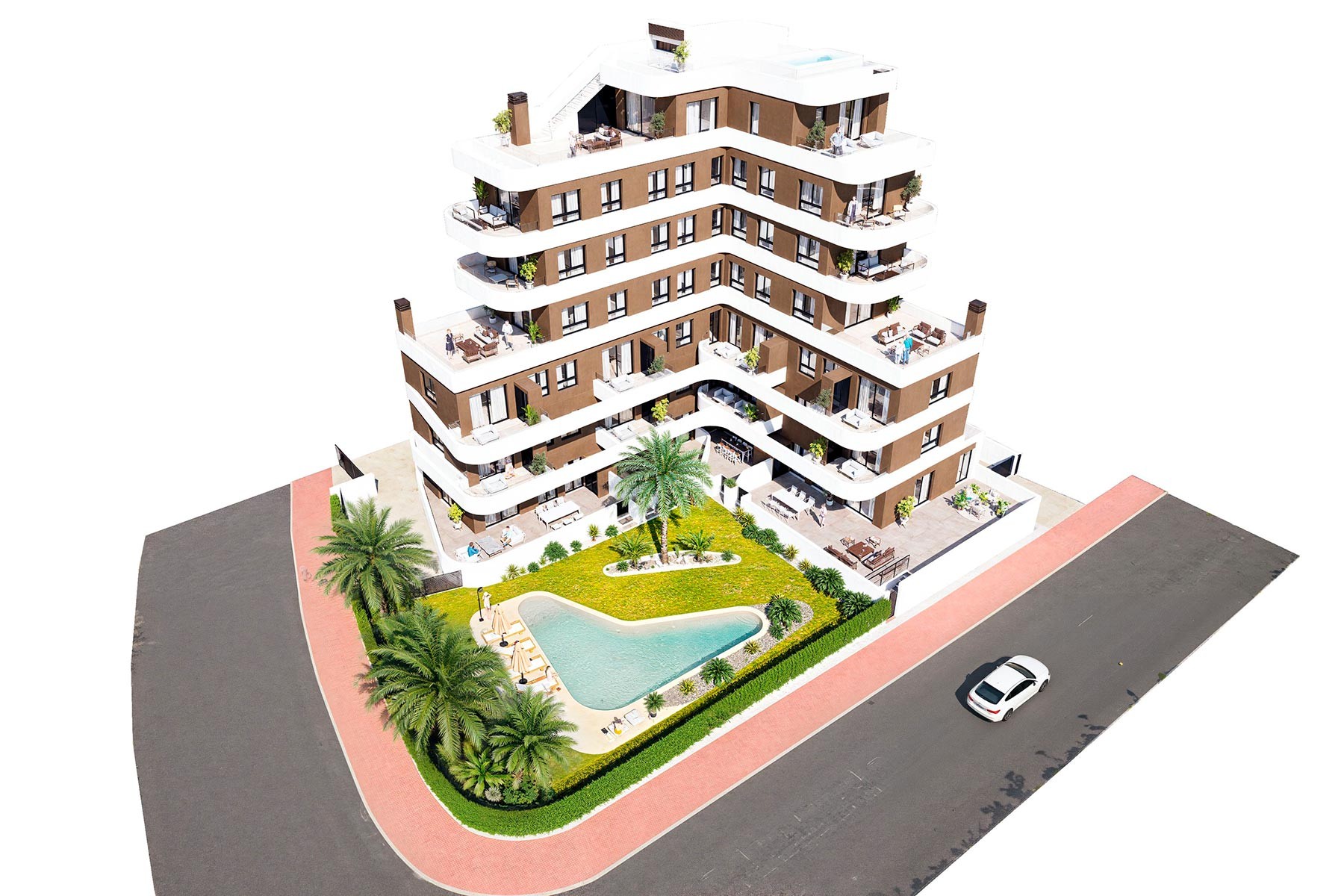 Apartment à Guardamar del Segura, Alicante, Espagne 2 chambres, 55 m2 No. 131351