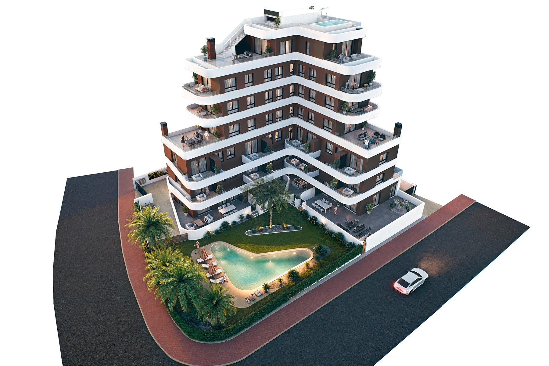 Apartment à Guardamar del Segura, Alicante, Espagne 2 chambres, 55 m2 No. 131351