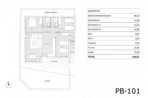 Dzīvoklis pārdošanā San Miguel de Salinas, Alicante, Spānijā 2 istabas, 68 m2 Nr. 121442 - attēls 7