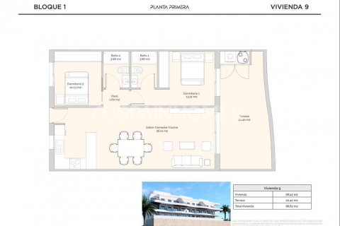 Lägenhet till salu Finestrat, Alicante, Spanien 2 sovrum, 88 kvm. Nr. 131259 - foto 9