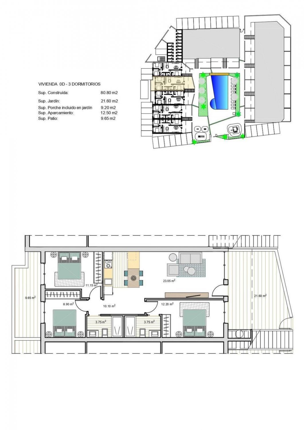 Huoneisto Torre-Pacheco, Murcia, Espanja 3 makuuhuonetta, 80 m2 No. 121134