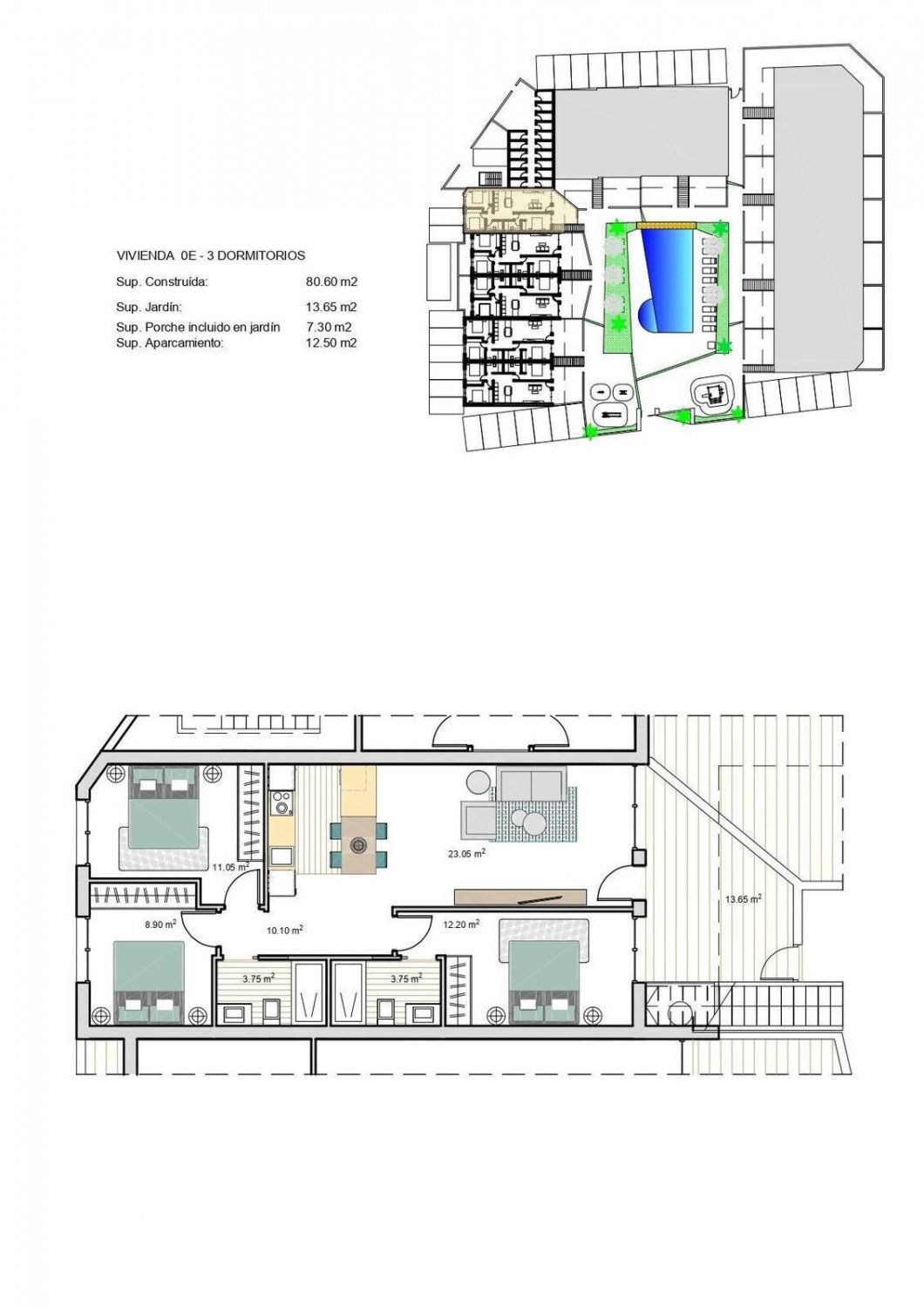 Huoneisto Torre-Pacheco, Murcia, Espanja 3 makuuhuonetta, 80 m2 No. 121134