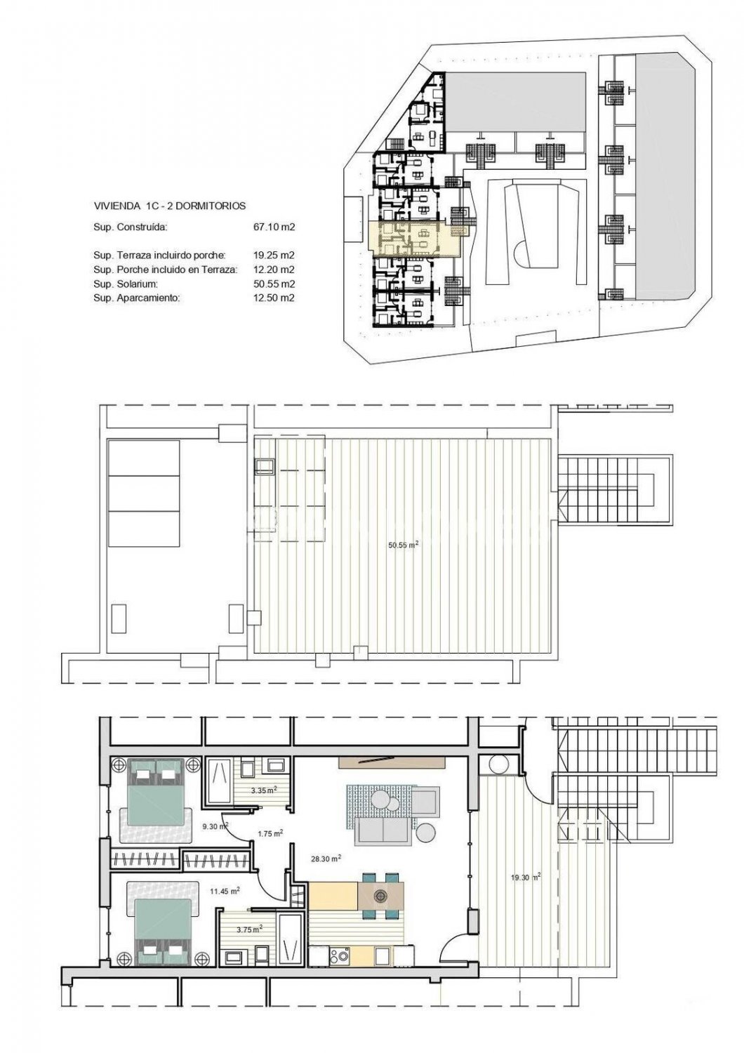 Huoneisto Torre-Pacheco, Murcia, Espanja 3 makuuhuonetta, 80 m2 No. 121134