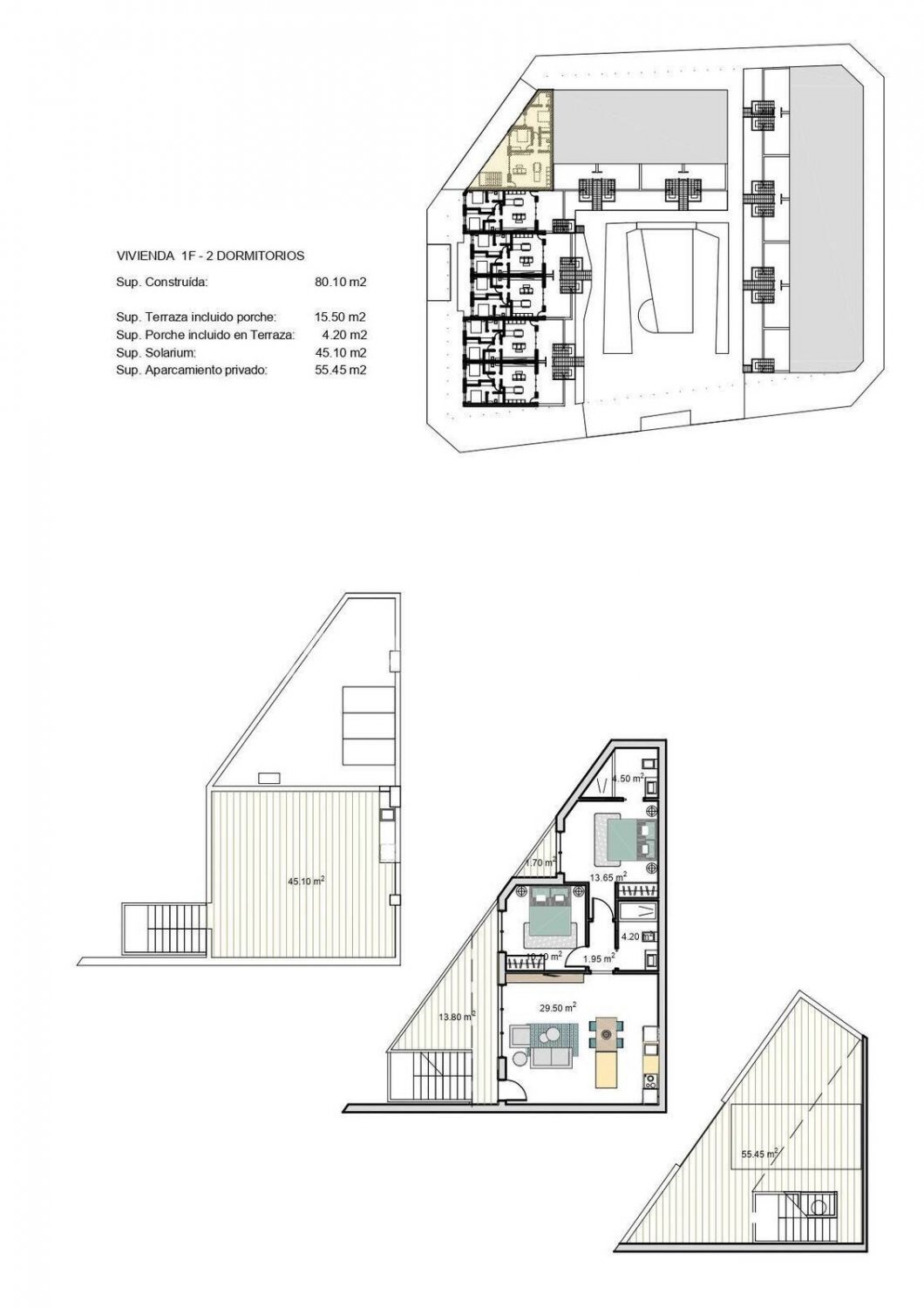 Huoneisto Torre-Pacheco, Murcia, Espanja 3 makuuhuonetta, 80 m2 No. 121134