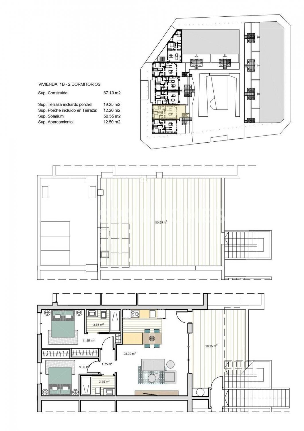 Huoneisto Torre-Pacheco, Murcia, Espanja 3 makuuhuonetta, 80 m2 No. 121134