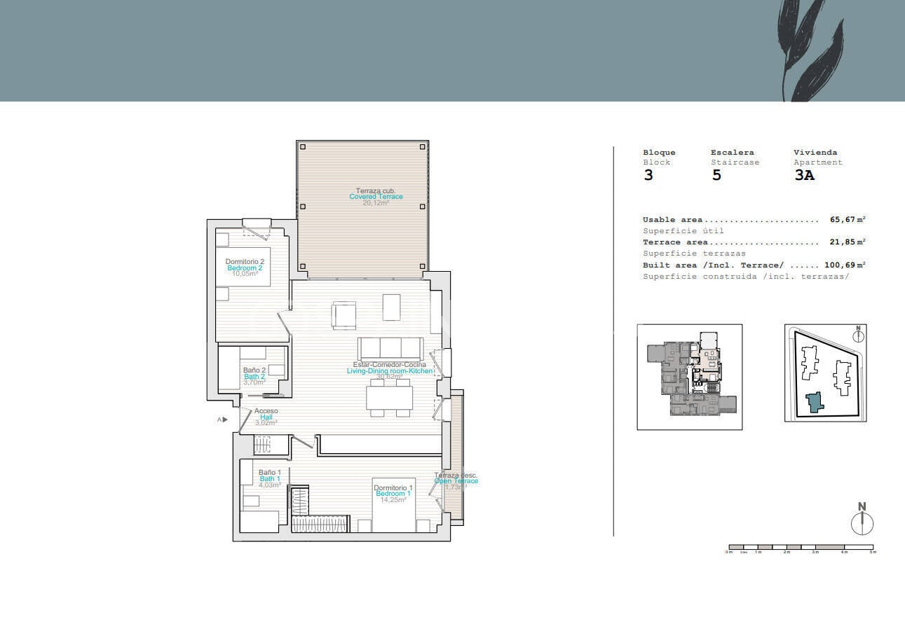 Penthauss Denia, Alicante, Spānijā 2 istabas, 65 m2 Nr. 121131