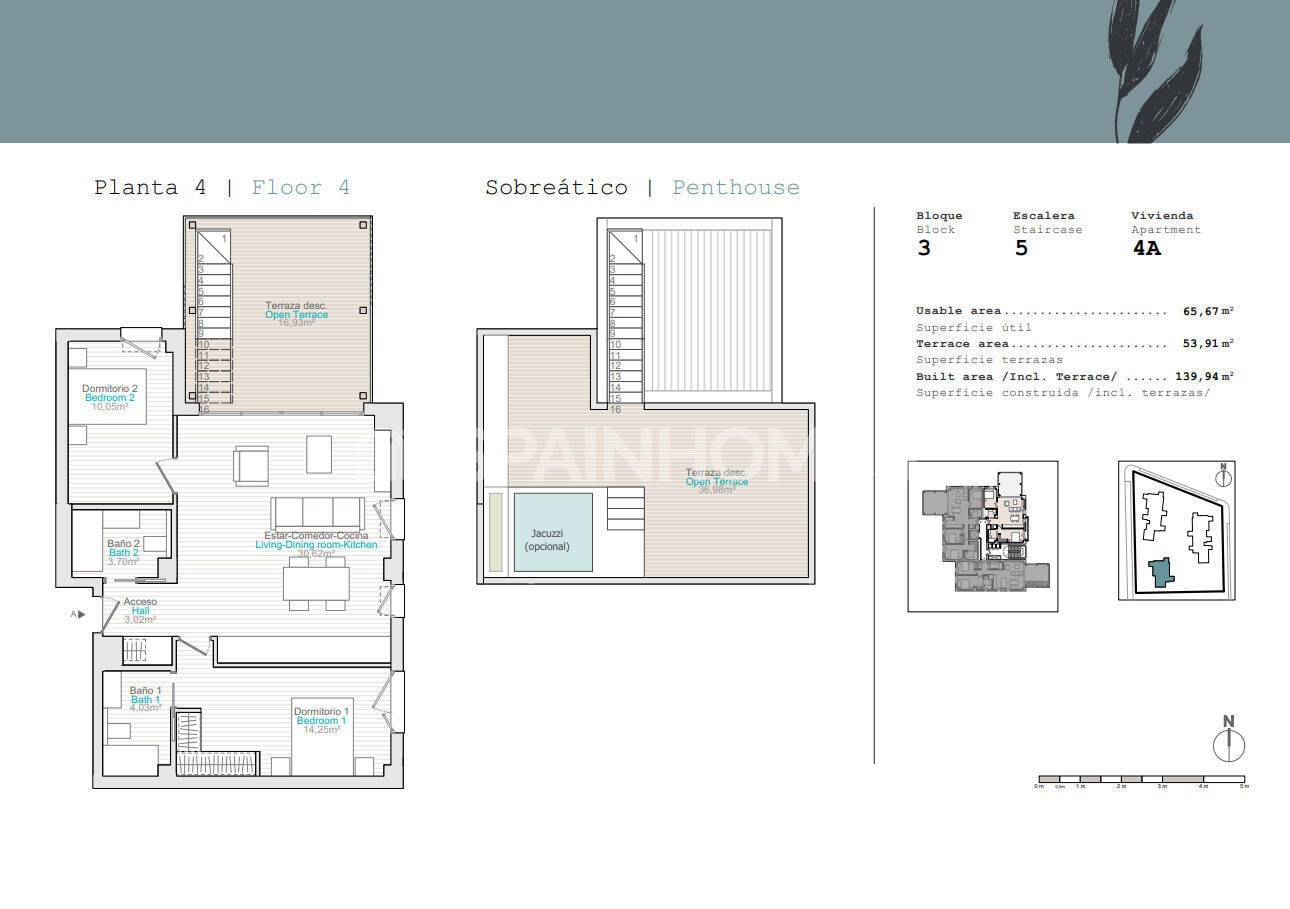Penthauss Denia, Alicante, Spānijā 2 istabas, 65 m2 Nr. 121131