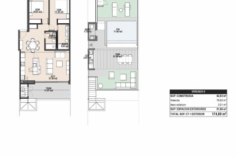 Bungalow till salu Pilar de la Horadada, Alicante, Spanien 2 sovrum, 82 kvm. Nr. 128519 - foto 25