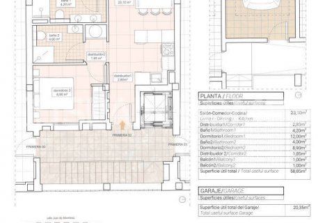Kattohuoneisto myytävänä Alicante, Espanja, 3 makuuhuonetta, 92 m2 No. 121457 - kuva 5