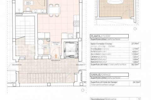 Kattohuoneisto myytävänä Alicante, Espanja, 3 makuuhuonetta, 92 m2 No. 121457 - kuva 2