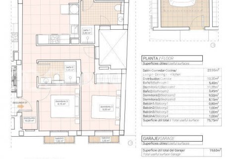 Kattohuoneisto myytävänä Alicante, Espanja, 3 makuuhuonetta, 92 m2 No. 121457 - kuva 7