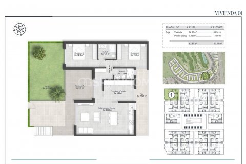 Продажа пентхауса Фуэнте Аламо, Мурсия, Испания 3 спальни, 88м2 №131233 - фото 4