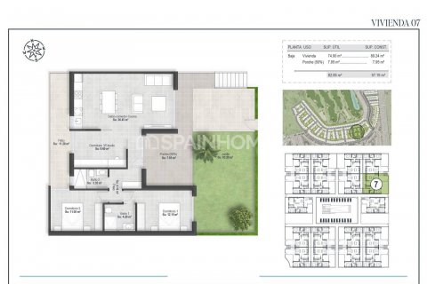 Продажа пентхауса Фуэнте Аламо, Мурсия, Испания 3 спальни, 88м2 №131233 - фото 10