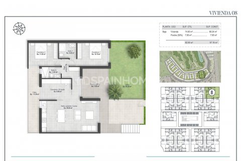 Продажа пентхауса Фуэнте Аламо, Мурсия, Испания 3 спальни, 88м2 №131233 - фото 11