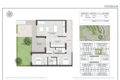 Продажа пентхауса Фуэнте Аламо, Мурсия, Испания 3 спальни, 88м2 №131233 - фото 9