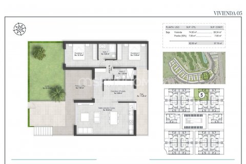 Продажа пентхауса Фуэнте Аламо, Мурсия, Испания 3 спальни, 88м2 №131233 - фото 8