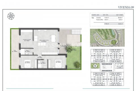 Продажа пентхауса Фуэнте Аламо, Мурсия, Испания 3 спальни, 88м2 №131233 - фото 12