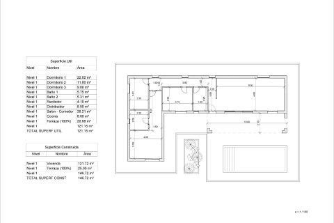 Villa till salu La Romana, Alicante, Spanien 3 sovrum, 146 kvm. Nr. 128422 - foto 9