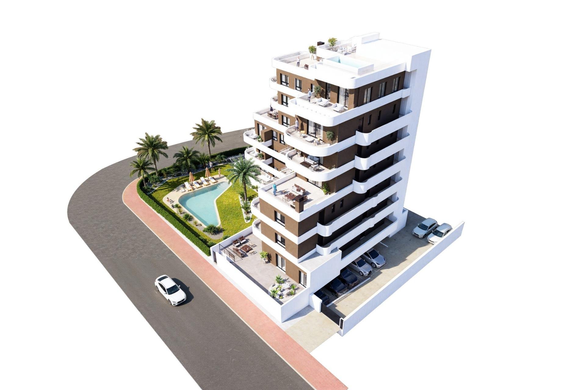 Takvåning i Guardamar del Segura, Alicante, Spanien 3 sovrum, 98 kvm. Nr. 131421