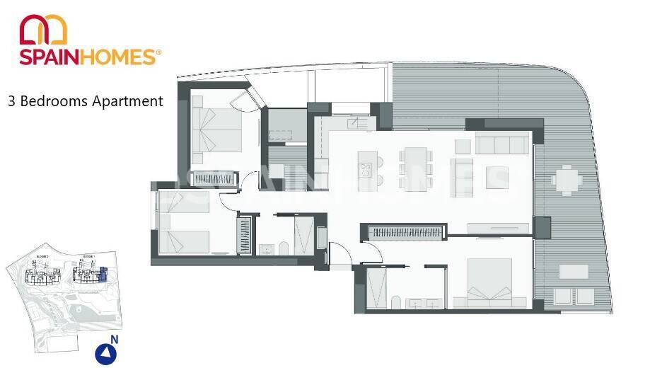 Huoneisto Benidorm, Alicante, Espanja 4 makuuhuonetta, 148 m2 No. 120548